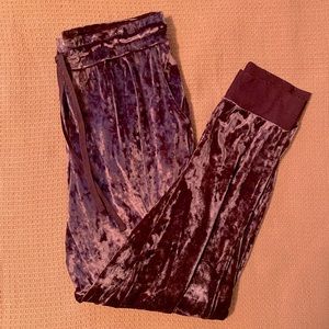 Mauve Velvet Joggers